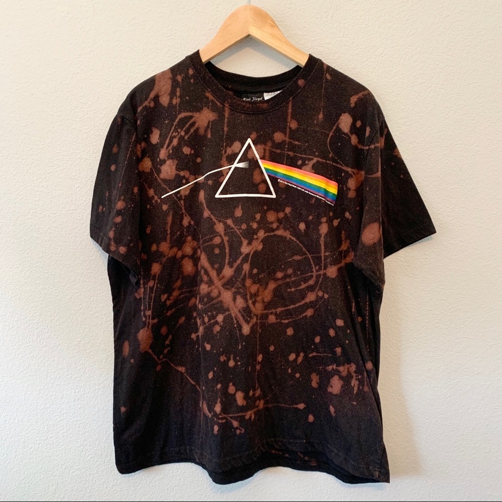 Pink Floyd Custom Reverse Tie Dye T Shirt